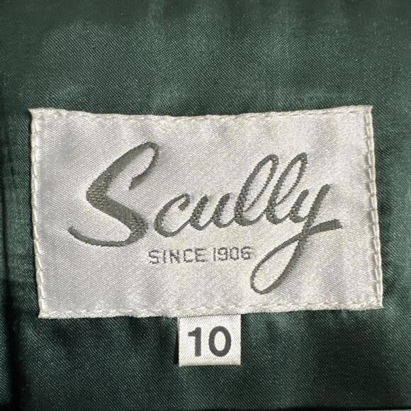 Scully Women's 10 Green Genuine Leather Navajo Patch Pocket Up Fringe Jacket - Picture 9 of 14